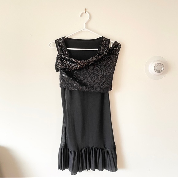 🖤 Vintage Black Sequin Dress - Picture 6 of 9